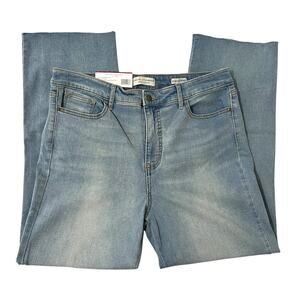 Sanctuary (14) Social Standard High Rise Crop Straight Leg Raw Hem Edge Jeans